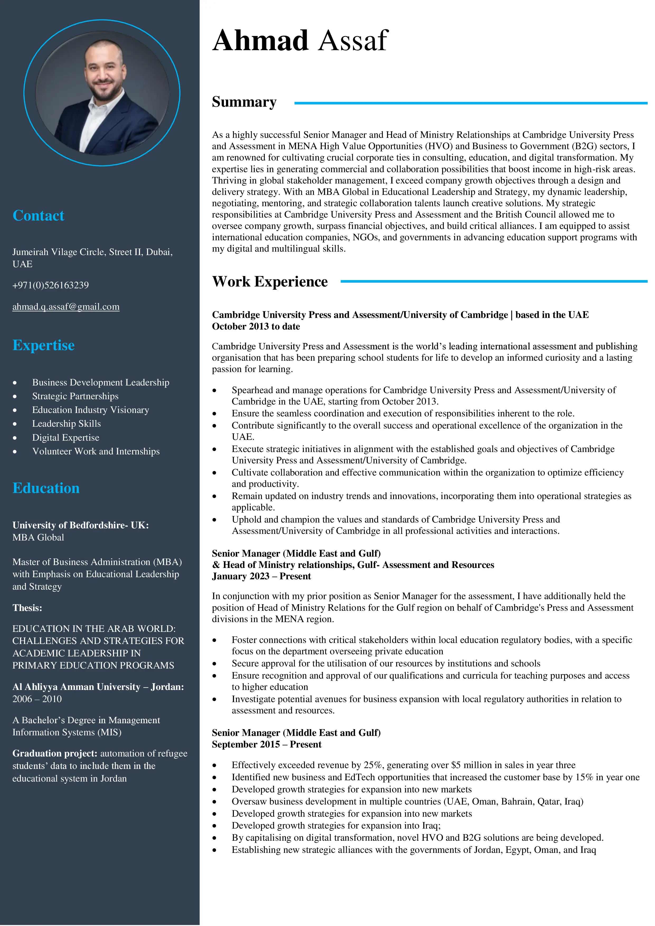 Executive Director Resume